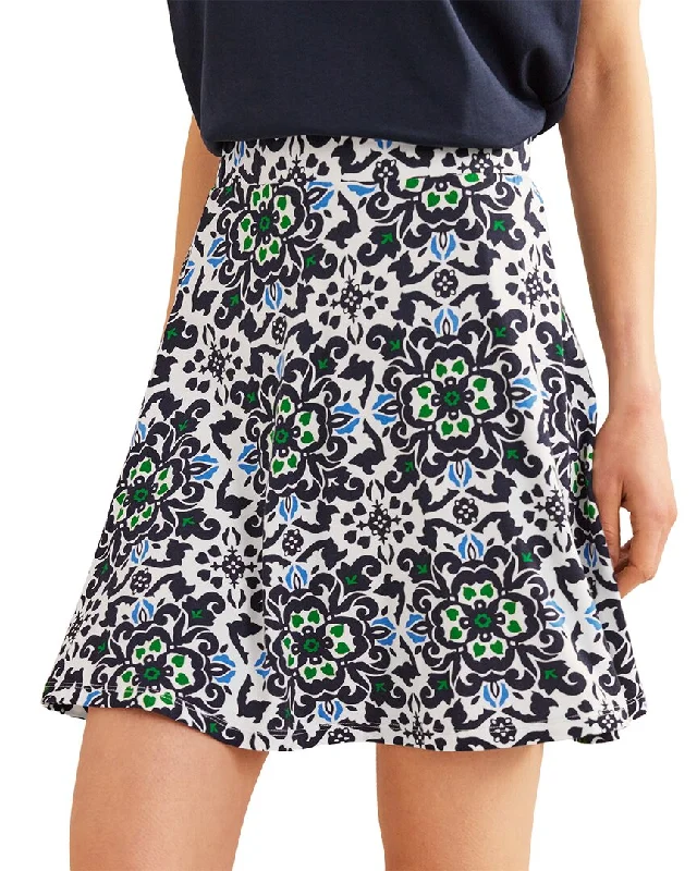 blue pleated skirts chic -Boden Jersey Wrap Mini Skirt