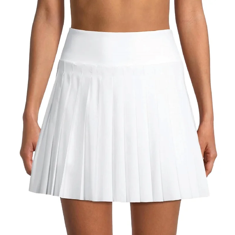 beige pleated skirts elegant -Leo Skirt In Arctic