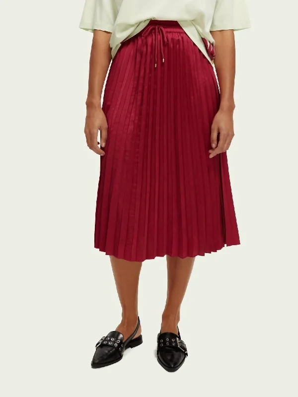 floral wrap skirts soft -Plissee Skirt In Cherry Pie