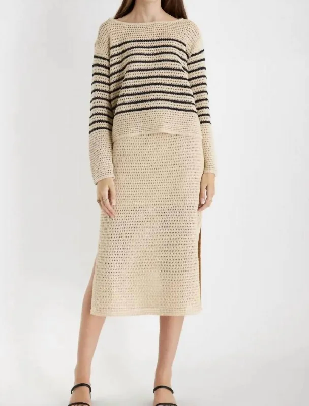 beige leather skirts bold -The Sofie Skirt In Cream