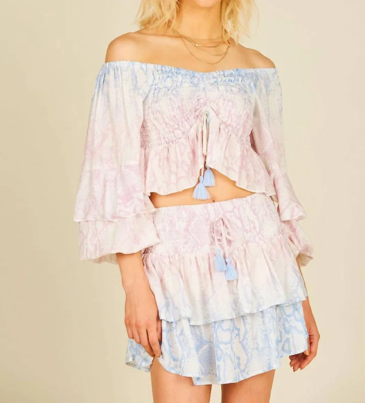 pink maxi skirts trendy -Tie Dye Snakeskin Mini Skirt In Ombre