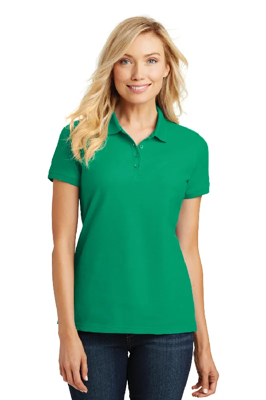 grey chiffon shirts elegant -Port Authority Womens Core Classic Short Sleeve Polo Shirt - Bright Kelly Green