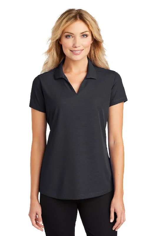 navy peasant shirts trendy -Port Authority Womens Dry Zone Moisture Wicking Short Sleeve Polo Shirt - Battleship Grey