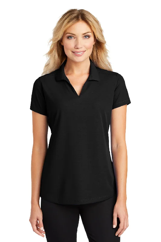 pink chiffon blouses soft -Port Authority Womens Dry Zone Moisture Wicking Short Sleeve Polo Shirt - Black