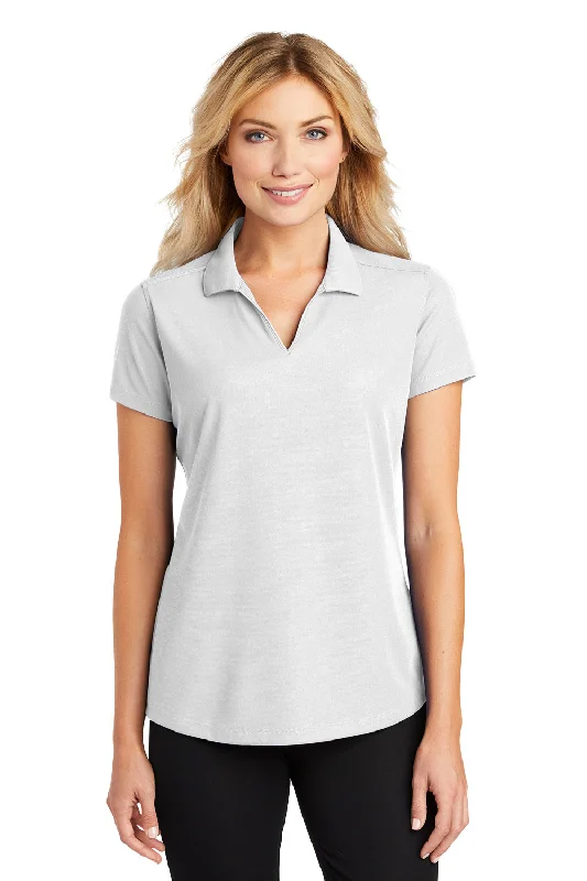 white silk shirts stylish -Port Authority Womens Dry Zone Moisture Wicking Short Sleeve Polo Shirt - White