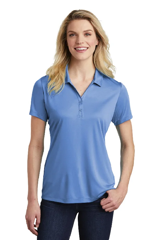 red chiffon blouses vibrant -Sport-Tek Womens Competitor Moisture Wicking Short Sleeve Polo Shirt - Carolina Blue