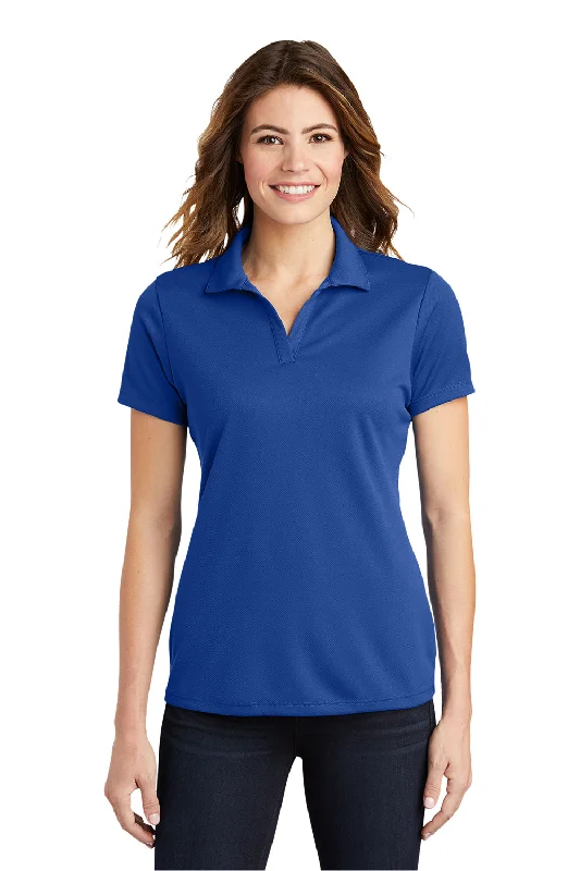 green plaid blouses for summer -Sport-Tek Womens RacerMesh Moisture Wicking Short Sleeve Polo Shirt - True Royal Blue