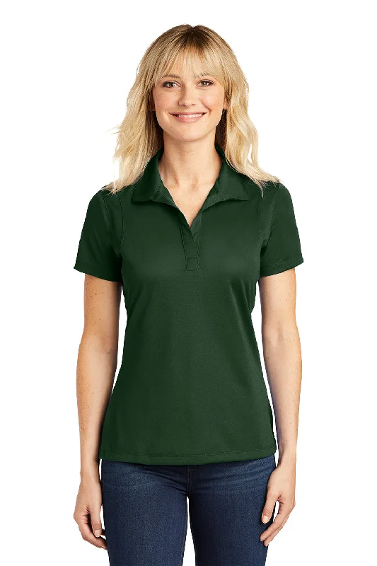 grey dress shirts for work -Sport-Tek Womens Sport-Wick Moisture Wicking Short Sleeve Polo Shirt - Forest Green