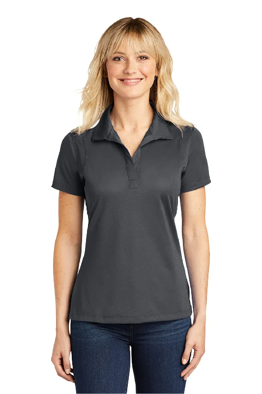 navy off-shoulder shirts chic -Sport-Tek Womens Sport-Wick Moisture Wicking Short Sleeve Polo Shirt - Iron Grey