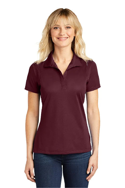 blue plaid shirts for men -Sport-Tek Womens Sport-Wick Moisture Wicking Short Sleeve Polo Shirt - Maroon