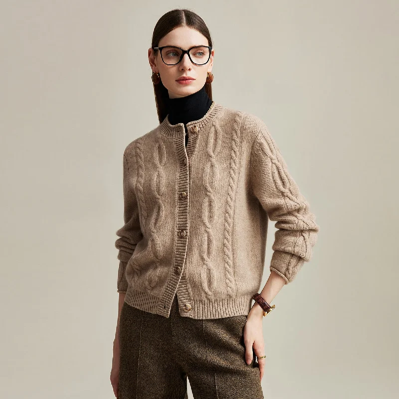 ruby cotton cardigan -ruby cotton cardigan -100% Cashmere Cable Knit Cardigan with Ribbed Details