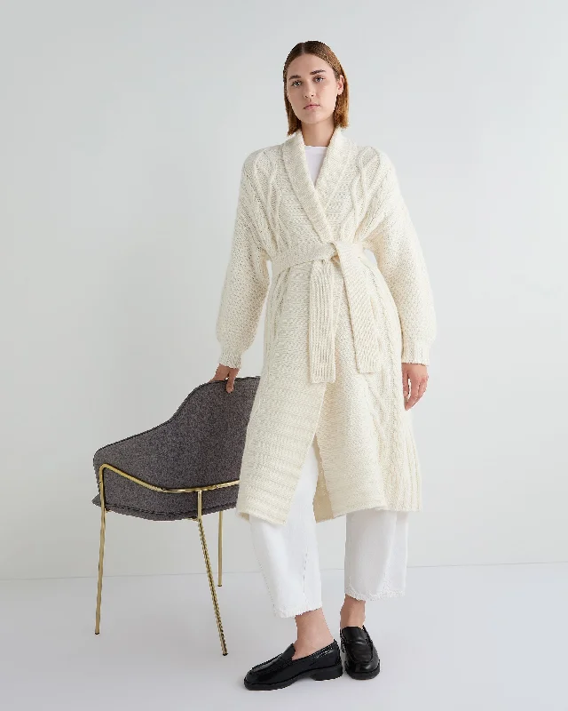 cardigan for cozy days -cardigan for cozy days -Women's Hero Concept Cashmere Cardigan New Ivory White