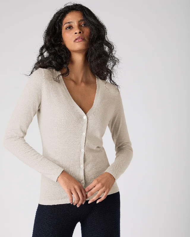 navy wool cardigan -navy wool cardigan -Women's Mia Superfine Cashmere V Neck Cardigan Sandstone Brown