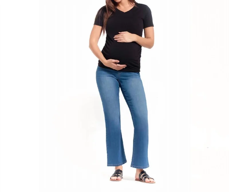 black yoga pants stretch -30" Maternity Slim Boot Jean With Bellyband In Tobias