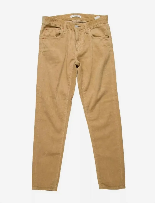 high waisted skinny pants for women -Ailey Corduroy Pant In Beige