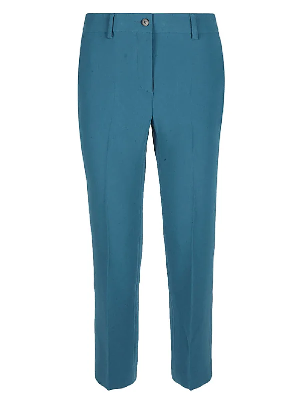 pink tailored pants cute -Alberto Biani Women's Trousers Clear blue