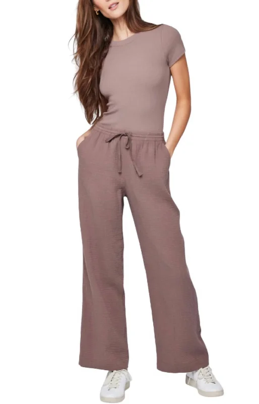 navy high waisted pants trendy -Alta Pants In Brown