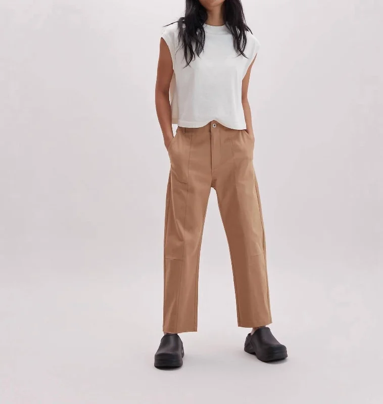 green straight pants versatile -Archer Twill Pants In Khaki