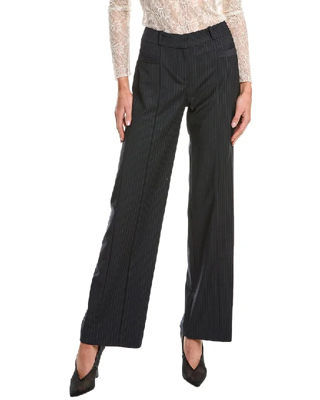 blue skinny jeans pants stylish -ba&sh Pinstripe Wool-Blend Pant