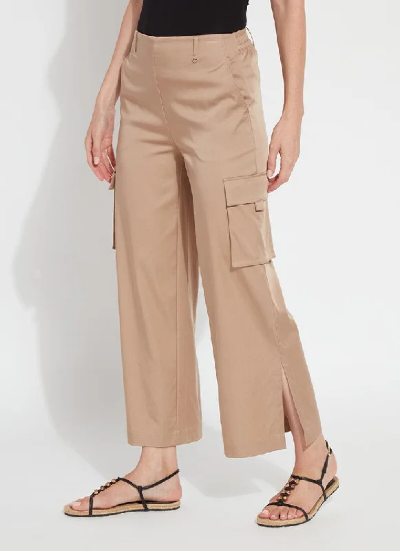 blue wide leg pants elegant -Calypso Cargo Pant (27" Inseam)