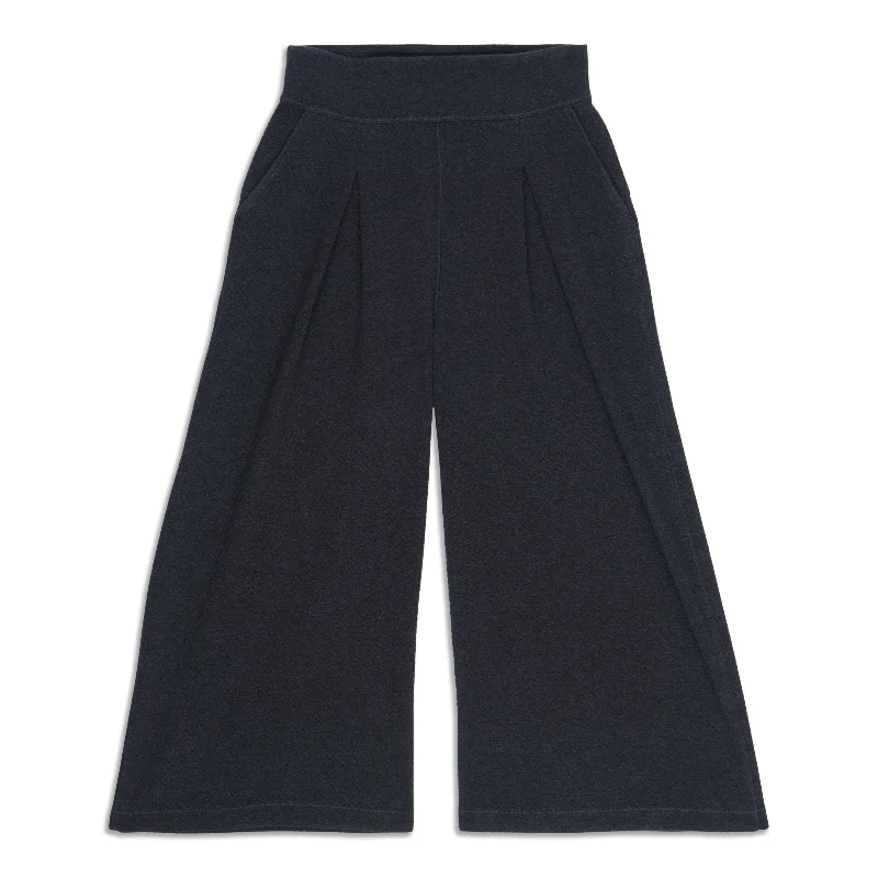 navy leather pants stylish -Can You Feel The Pleat Crop - Resale