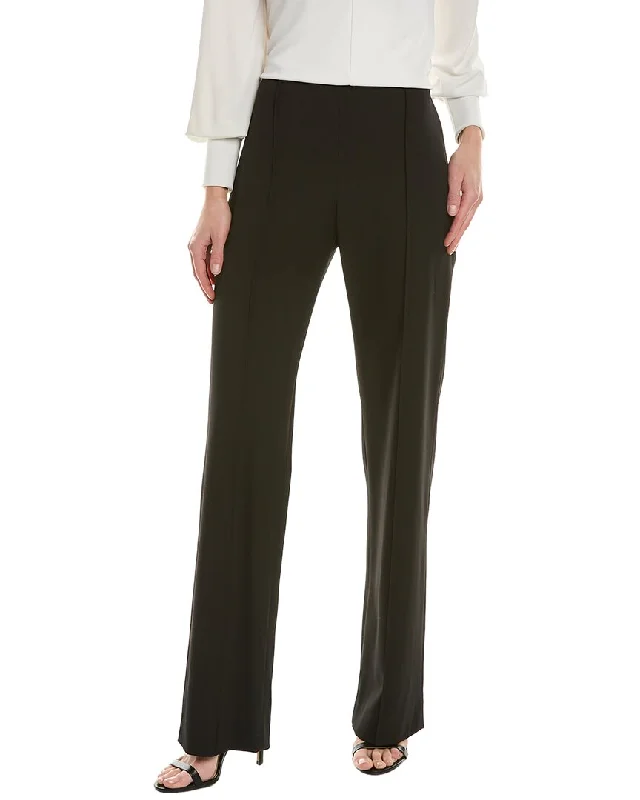 blue jogger pants casual -Carolina Herrera Darted Front Wool-Blend Pant