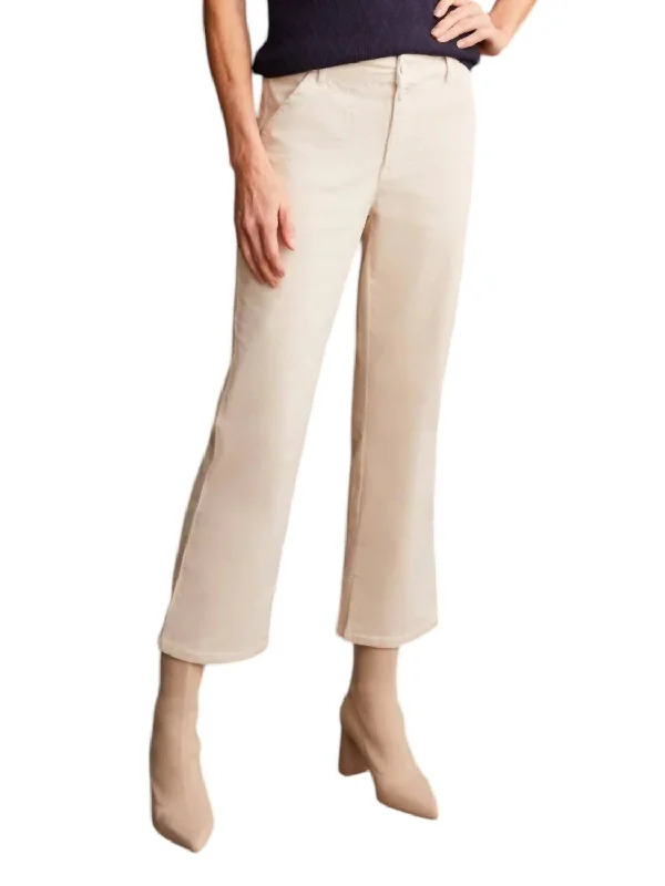 grey skinny jeans pants trendy -Corduroy Straight Leg Pants In Moonstone