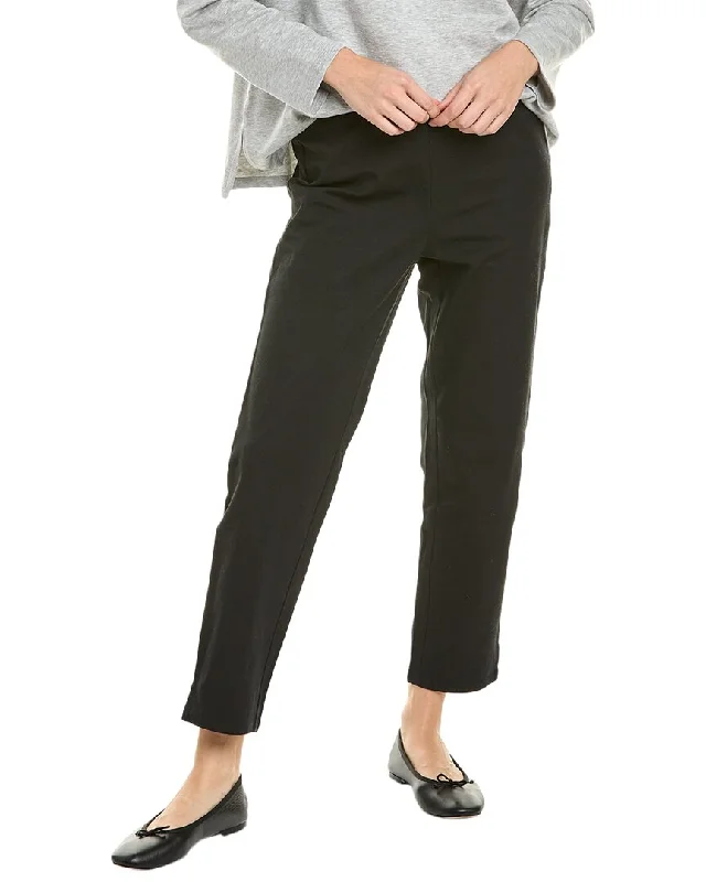 khaki slim fit pants modern -EILEEN FISHER Slim Ankle Pant