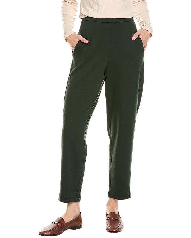 black cargo pants for outdoors -EILEEN FISHER Slouch Ankle Pant