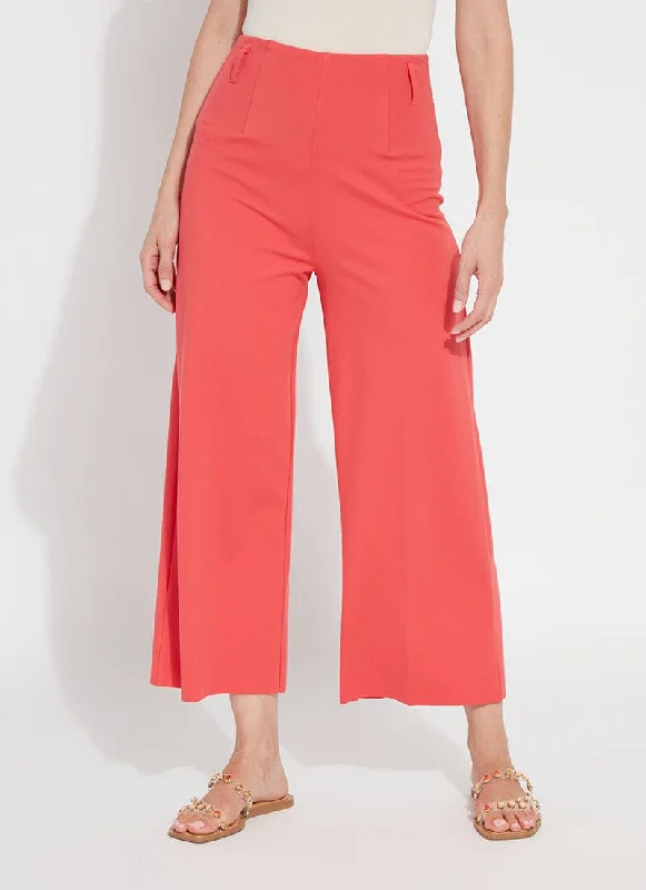 pink skinny pants for women -Ellis Culottes Ponte Crop (25" Inseam)