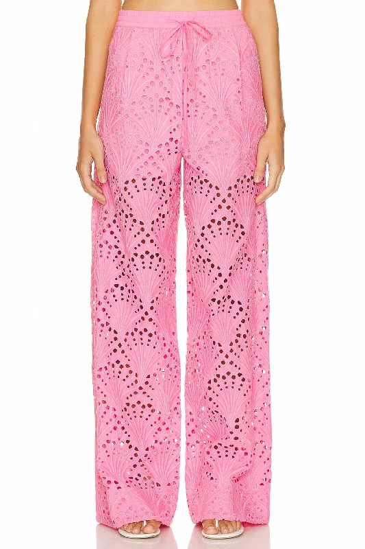 pink slim fit pants cute -Fab Pants In Bubblegum