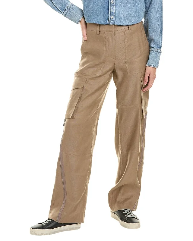 green chino pants polished -Helmut Lang Cargo Linen-Blend Pant