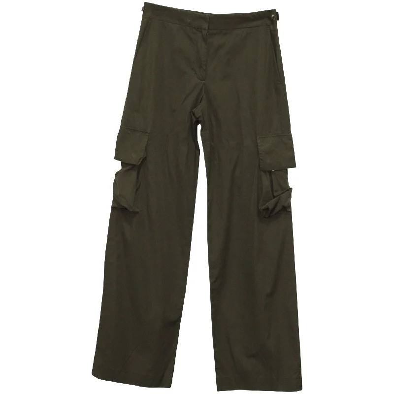 waterproof hiking pants unisex -Helmut Lang Cargo Pants in Khaki Green Cotton