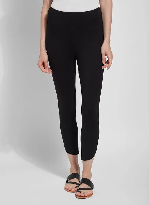 black yoga pants stretch -Jasmyne Crop Legging (24.5" Inseam)