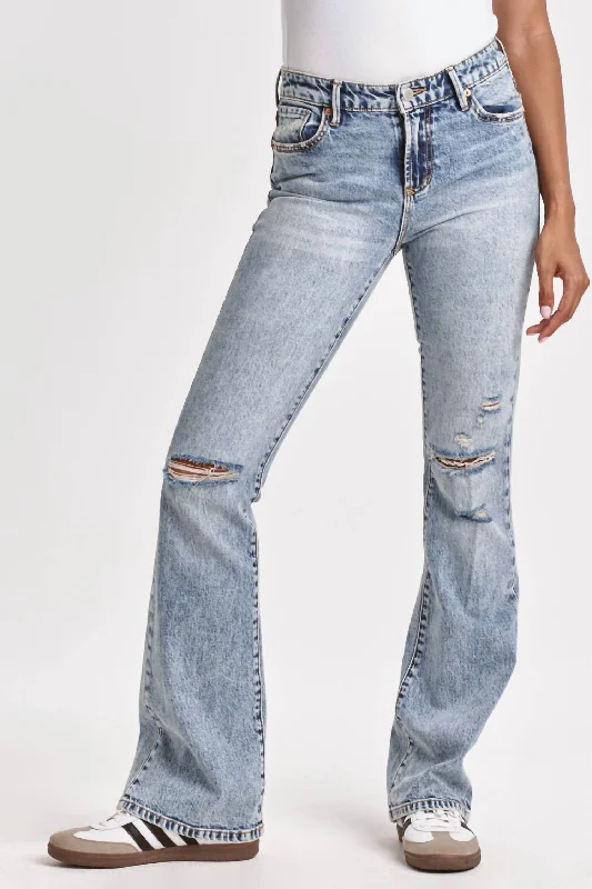 blue cargo pants rugged -Jaxtyn High Rise Bootcut Jean In Lena