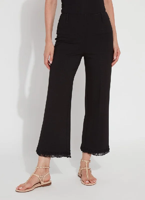 white dress pants for work -Juliet Fringe Cropped Pant (24" Inseam)