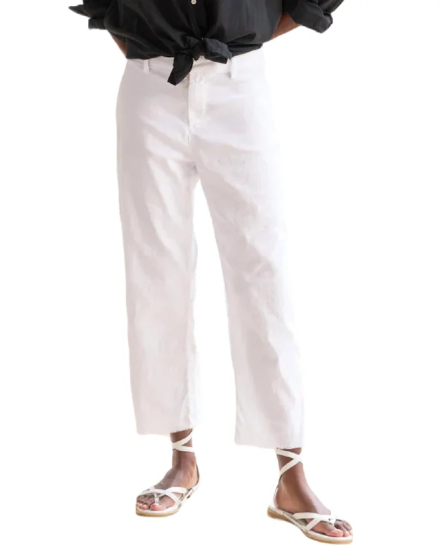 black cargo pants rugged -Kinsale Trousers In White