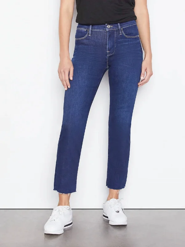 navy tailored pants polished -Le High Straight Jeans In Sanctuary