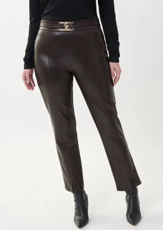 blue skinny jeans pants stylish -Leather Pants In Mocha