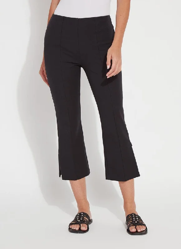 blue tailored pants polished -Leighton Flare Crop Pant