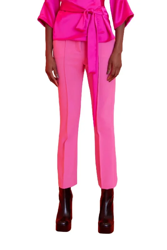 blue skinny jeans pants stylish -Maggie Trousers In Mid Pink