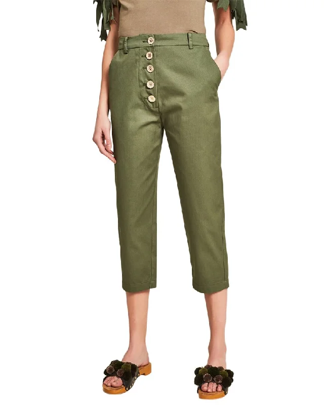 green wide leg pants stylish -MANOUSH  Pant