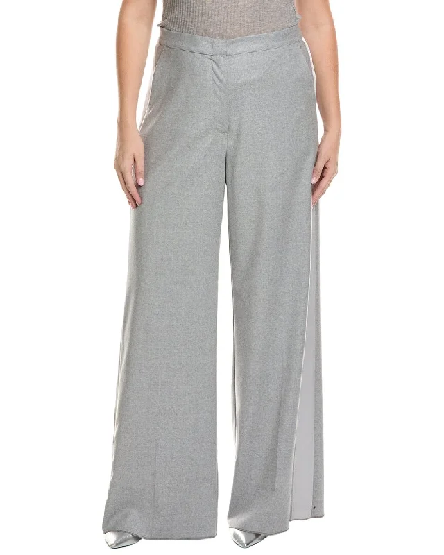 pink straight pants cute -Marina Rinaldi Plus Recita Trouser