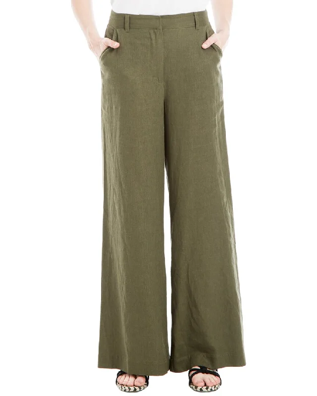 blue cargo pants rugged -Max Studio Linen-Blend Pant