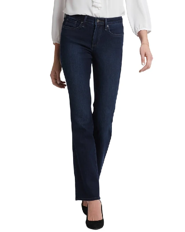 navy wide leg pants chic -NYDJ Barbara Burbank Wash Bootcut Jean