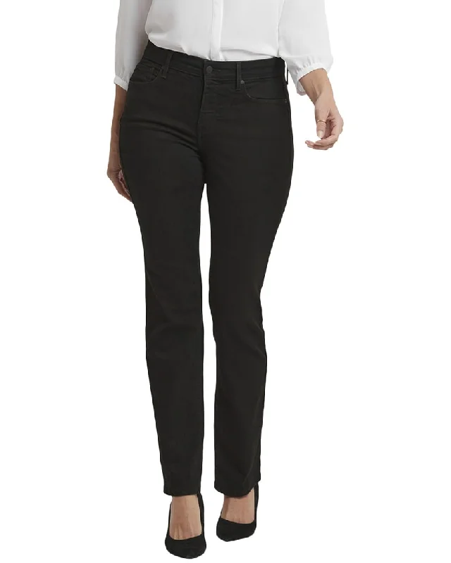 navy chino pants smart -NYDJ Marilyn Black Straight Jean