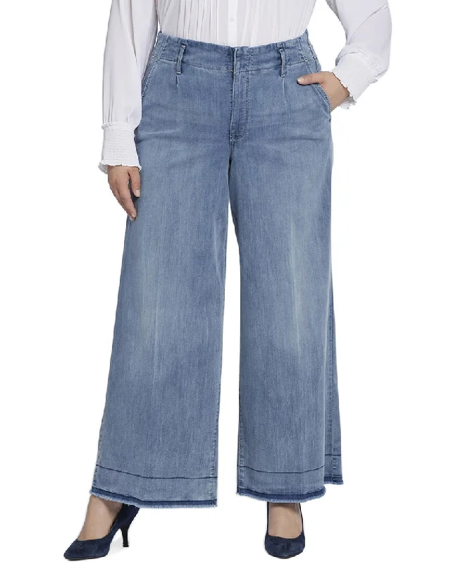 black jogger pants relaxed -NYDJ Mona State Wide Leg Jean