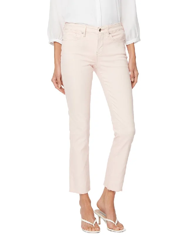 white leather pants edgy -NYDJ Petite Sheri Marisol Carnation Ankle Crop Jean