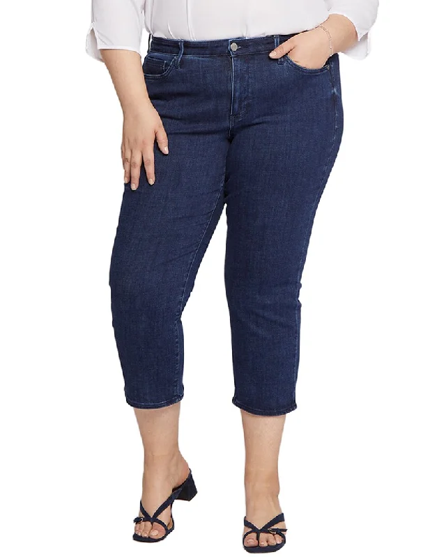 beige yoga pants breathable -NYDJ Plus Piper Genesis Relaxed Jean