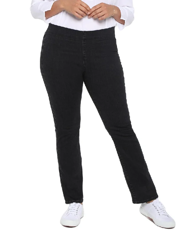 grey yoga pants breathable -NYDJ Plus Pull on Trinity Bootcut Jean